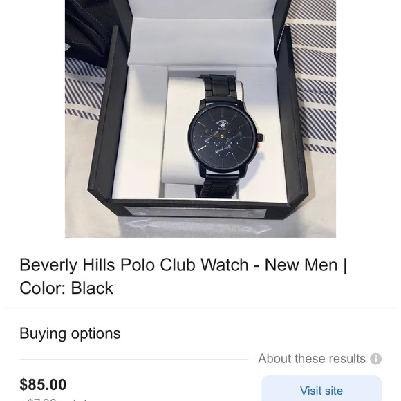 NIB BEVERLY HILLS POLO CLUB MEN’S LARGE FACE WATCH - Picture 9 of 9
